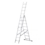 DRABEST HOME 3x8 lépcsős multifunkcionális alumínium létra, kitolható, összecsukható
