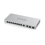 ZyXEL XGS1210-12 v2 8xGbE LAN 2x2.5GbE Multi-Gig LAN 2xSFP+ port web menedzselhető switch