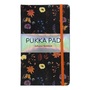 Pukka Pad Bloom A5 192 oldalas vonalas fekete gumipántos notesz