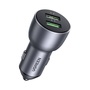 UGREEN CD213 36W 2xUSB QC 3.0 szürke autós töltő