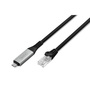 DIGITUS Cat.6A 1GbE RJ45 S/FTP LSZH USB 3.2 Gen1 type-C Ethernet kábel 2m