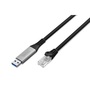 DIGITUS Cat.6A 1GbE RJ45 S/FTP LSZH USB-A 3.2 Gen1 Ethernet kábel 2m