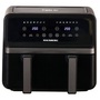 Hausberg HB-2373NG 2200-2400W dupla kosaras fekete 8,4 L forrólevegős sütő (air fryer/airfryer) (Újszerű)
