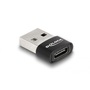 Delock 60002 USB-A 2.0 apa - USB-C anya fekete adapter (Újszerű)