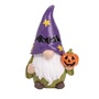 IRIS polirezin halloween manó, halloween tökkel, lila zöld 13,5cm