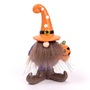 IRIS polirezin orrszakáll, álló, halloween tökkel, narancssárga sapkában, lila ruha 13,1cm
