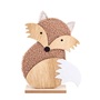 IRIS fa és filc róka, talpon, barna 18 x 5 x 24cm