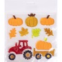 IRIS ablakzselé traktor, tökökkel 20 x 25cm