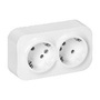 Anco 7206W IP20, fehér falon kívüli 2-es földelt dugaszolóaljzat