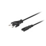 Lanberg CA-C7CA-11CC-0018-BK 320 C7 EURO 2,5A VDE fekete tápkábel 1,8m