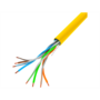 Lanberg LCU5-10CC-0305-Y UTP CCA 100Mb/s 100MHz 305m árnyékolatlan réz bevonatú alumínium sárga fali kábel