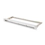 Lanberg PPKS-0924-S 19"/1U moduláris üres szürke patch panel 24 db Keystone jack fogadására, kábeltartóval
