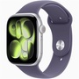 Apple Watch S11 GPS-es (46mm) ezüst alumínium tok, ködös lila M/L sportszíjas okosóra