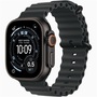 Apple Watch Ultra 3 Cellular (49mm) fekete titánium tok, fekete óceán szíjas okosóra