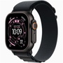 Apple Watch Ultra 3 Cellular (49mm) fekete titánium tok, fekete M alpesi pánt okosóra