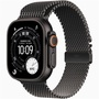 Apple Watch Ultra 3 Cellular (49mm) fekete titánium tok, fekete S milánói szíjas okosóra