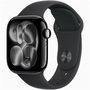 Apple Watch S11 Cellular (42mm) kozmoszfekete alumínium tok, fekete S/M sportszíjas okosóra