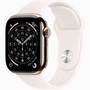 Apple Watch S11 Cellular (42mm) arany titánium tok, lágy rózsaszín M/L sportszíjas okosóra