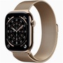 Apple Watch S11 Cellular (46mm) arany titánium tok, arany S/M milánói szíjas okosóra