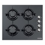 Hausberg HB-563NG fekete, beépíthető, gáz,üvegfelületű, főzőzóna:4,főzőlap