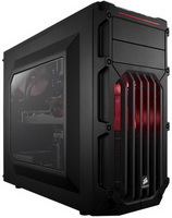 Corsair Carbide SPEC-03 Midi fekete számítógép ház, piros LED ventilátorral, táp nélkül