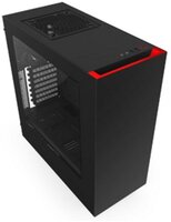 NZXT S340 fekete/piros Midl Tower számítógép ház, táp nélkül