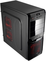 AeroCool V3X Advance Devil Red midi ATX számítógép ház, táp nélkül EN57400