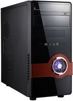 XDL Basic- X01 fekete/piros midi számítógép ház, 400W táppal