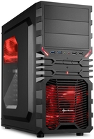 Ház Sharkoon VG4-W 4044951016204 ATX noPS windowed Black/Red