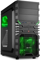 Ház Sharkoon VG4-W 4044951016211 ATX noPS windowed Black/Green