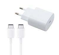 Adapter 1xUSB 3A Samsung+Type-C kábel EP-TA800EWE+EP-DA705BWE