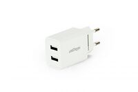 Adapter 2xUSB 2.1A 230V 10W 5v White Gembird EG-U2C2A-03-W