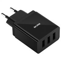 Adapter 3xUSB 3,4A ACME CH206 Black