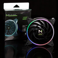 nBASE Cyclon Borealis 120mm RGB DoubleBLADE 18-Wing rendszerhűtő ventilátor