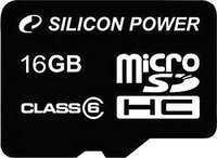 Silicon Power 16GB Class6 microSDHC memóriakártya