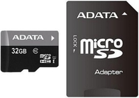 SDMicro  32Gb A-DATA SDHC+adapter Class10 AUSDH32GUICL10-RA1