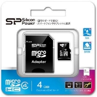 Silicon Power 4GB Class 4 MicroSDHC memóriakártya SP004GBSTH004V10SP
