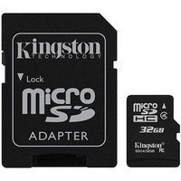 Kingston 32GB Class 4 microSDHC memóriakártya SD adapterrel