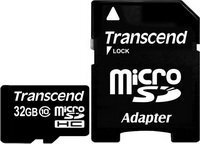 Transcend 32Gb microSD Class10 memóriakártya + SD adapter
