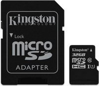 Kingston 32GB SDC10G2/32GB Class10+ microSD memóriakártya + SD adapter