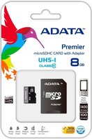 A-DATA 8GB Class10 UHS- I MicroSD + adapter