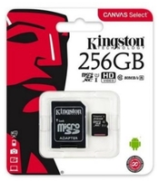 SDmicro 256Gb Kingston SDXC Canvas Select +adapter SDCS2/256GB