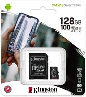 SDmicro 128Gb Kingston SDXC Canvas Select +adapter SDCS2/128GB