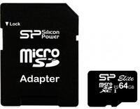 SDMicro  64Gb Silicon Power CL10 UHS-1 +Adapt.SP064GBSTXBU1V10SP