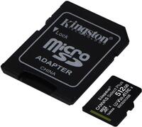 SDmicro 512Gb Kingston SDXC Canvas+Adapter SDCS2/512GB