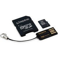 Kingston 8GB Class 4 MicroSDHC memóriakártya SD adapterrel és kártyaolvasóval