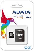 A-DATA AUSDH4GCL4-RA1 4Gb Class4 microSDHC memóriakártya + adapter