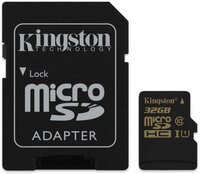 Kingston 32GB Class 10 UHS-I microSDXC memóriakártya + adapter