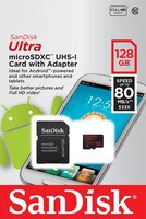 SanDisk Ultra 128GB microSDXC UHS-I memóriakártya + adapter