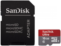 SDmicro 16Gb SanDisk ULTRA Android  CL10+adapter SDSQUAR-016G-GN